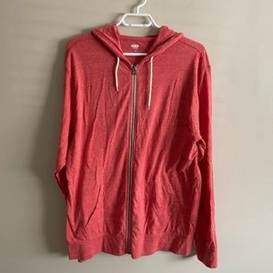 Old Navy Red Zip Up Sweater in size Large